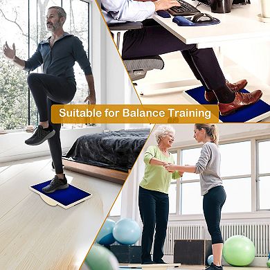 Wooden Balance Board for Physical Therapy, Core Strength Training