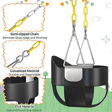 High Back Full Bucket Toddler Swing Seat