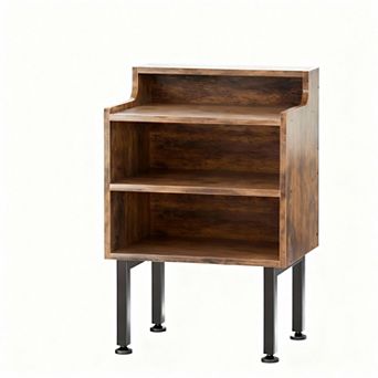 Three-tier open side table and nightstand, suitable for the bedroom and living room