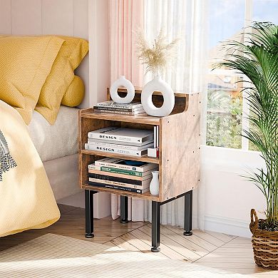 Three-tier open side table and nightstand, suitable for the bedroom and living room