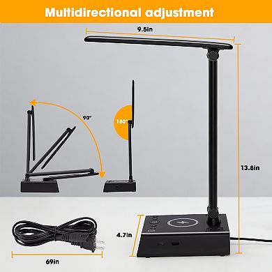 LED Desk Lamp with Wireless Charging