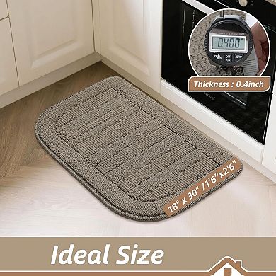 Great Ambitions Durable Washable Non-Slip Kitchen Rug Mat: Absorbent & Dirt-Resistant Floor Mat