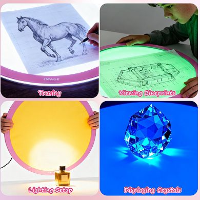 Round RGB LED Light Box for Tracing
