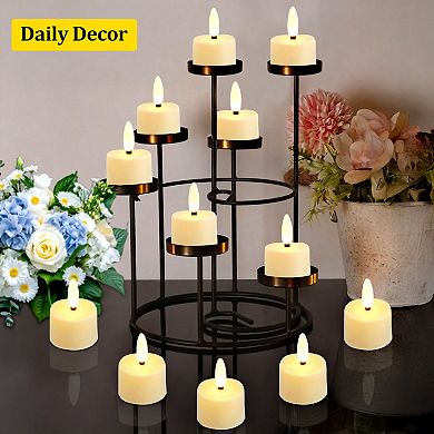 12Pcs Flameless Candles with Remote Control Timer & Charging Base