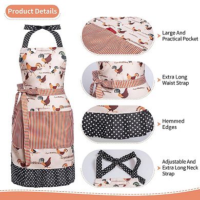 Retro Apron for Women: Stylish, Durable, Large Pockets