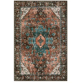 Great Ambitions Washable Vintage Boho Rugs: Non-Slip Entry/Bedroom/Kitchen/Bathroom Soft Carpet