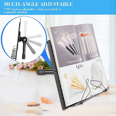 Metal Book Holder with a Retaining Clip