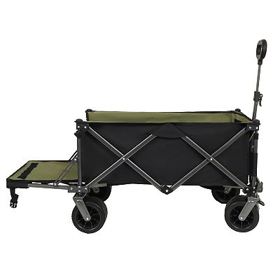 300L Collapsible Wagon 49 Extra Long 7x4 Wheels 400LBS Garden Sports Camping