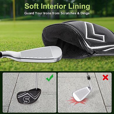 11 Pack Magnetic Golf Iron Head Covers