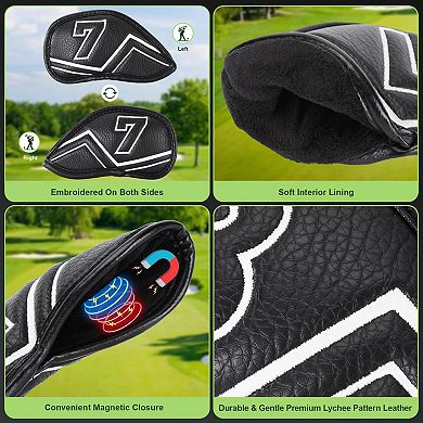 11 Pack Magnetic Golf Iron Head Covers