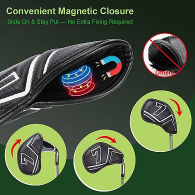 11 Pack Magnetic Golf Iron Head Covers