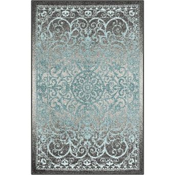 Great Ambitions Vintage Medallion Washable Rugs for Kitchen, Bathroom, Entryway