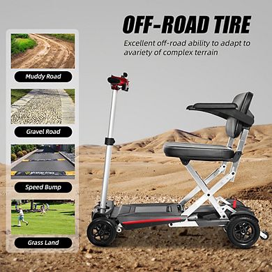 MOBIFREE M2020 Lightweight Manual Folding Mobility Scooter Adult Senior