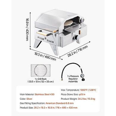 Portable 2-in-1 Pizza Oven and BBQ for Backyard, Patio, or Outdoor Cooking