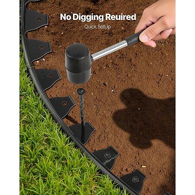 Modular Garden Edging for Lawns, Paths, and Flower Beds, 10-Pack