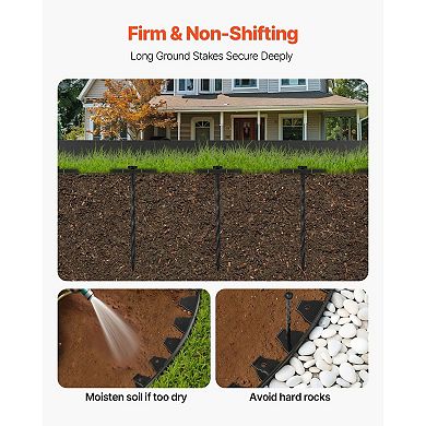 Modular Garden Edging for Lawns, Paths, and Flower Beds, 10-Pack