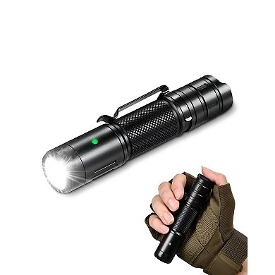 Rechargeable LED Flashlight with 1200 Lumens, 6 Modes, and IP66 Waterproof