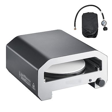 Outdoor Gas Pizza Oven with Electric Rotator and 1000°F Max Temperature