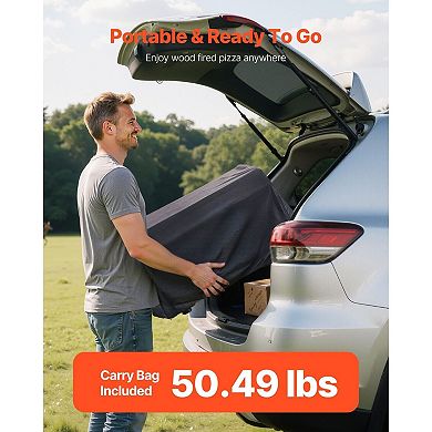 Outdoor Gas Pizza Oven with Electric Rotator and 1000°F Max Temperature