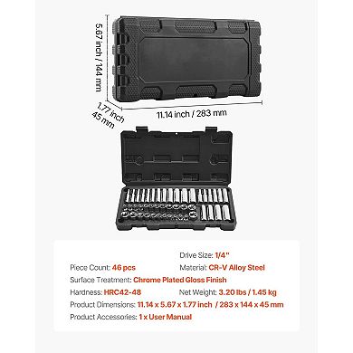 Portable Drive Metric Socket Set for Home, Garage, and Workshop Use