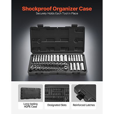 Portable Drive Metric Socket Set for Home, Garage, and Workshop Use