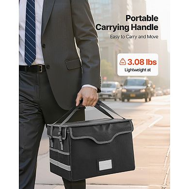 Secure Fireproof Document Box with Waterproof Zipper and 3-Digit Combo Lock