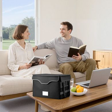 Secure Fireproof Document Box with Waterproof Zipper and 3-Digit Combo Lock