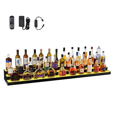 Three-Tier Wine Display Rack with Color LED and Remote Control