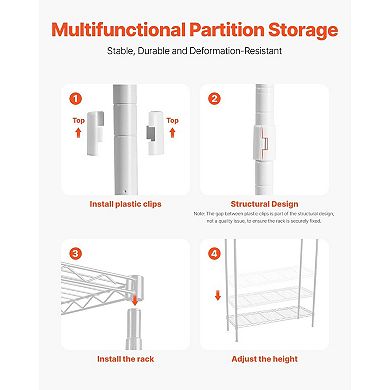 Over Washer and Dryer Storage Shelf with Adjustable Shelves, Hooks, and Hanging Rods