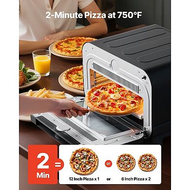 Electric Pizza Oven for Quick Crispy Pizza, Wings, and Snacks