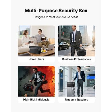 Portable Fireproof Storage Box for Documents, Electronics, and Valuables