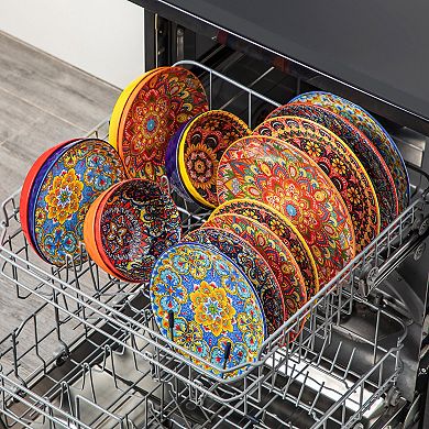 Porcelain Dining Set, incl. Dinner, Dessert, Soup Plates, Bowls, Bohemian Style