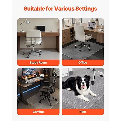 Office Chair Mat for Low-Pile Carpet, Waterproof and Easy Clean