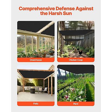 UV Blocking Shade Cloth Outdoor Screen for Patios and Gardens