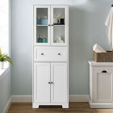 Multi-Room Tall Cabinet with 4 Doors, Drawer, and Large Storage Space
