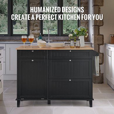 Multi-Functional Kitchen Island for Home, Apartment, or Coffee Bar Use