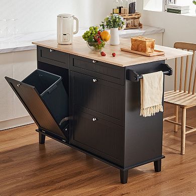 Multi-Functional Kitchen Island for Home, Apartment, or Coffee Bar Use