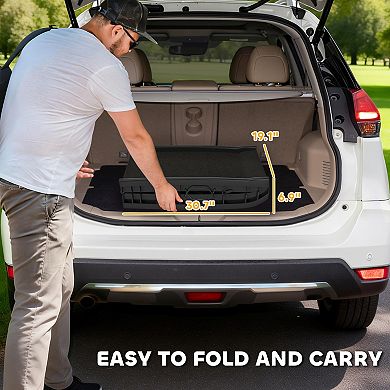 PawHut Folding Dog Ramp for Car, 61 Inches Pet Ramp with Frosted Surface