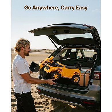 Kids Ride-On Push Car with Mini Crane, Engine Sounds, and Balance Development