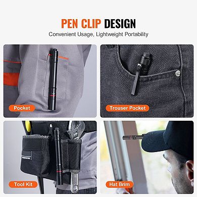 Rechargeable LED Pen Flashlight with High, Medium, and Low Modes