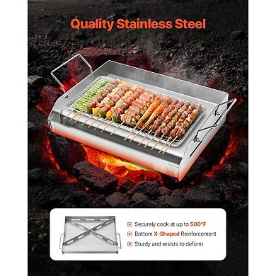 Stovetop and Grill Griddle Stainless Steel Even Heat Distribution
