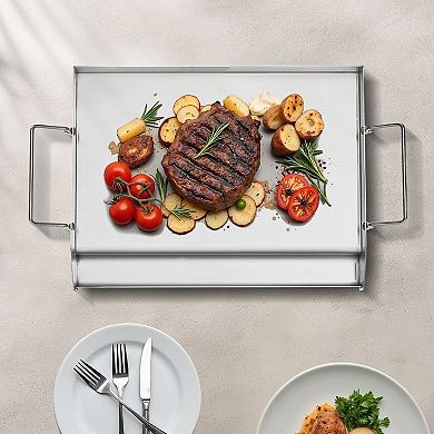 Stovetop and Grill Griddle Stainless Steel Even Heat Distribution