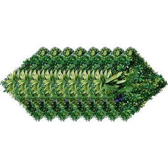 Interlocking Faux Wall Panels with 3D Textured Leaves 8-Pack