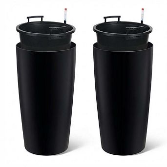 Outdoor Planter Set, Large Outdoor Planters for Front Porch Decoration, with Water Level Monitor