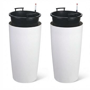 Outdoor Planter Set, Large Outdoor Planters for Front Porch Decoration, with Water Level Monitor