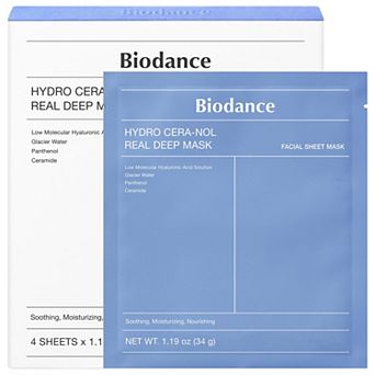 Biodance Hydro Cera-nol Real Deep Mask - 4 pack for Dryness Relief & Redness Soothing