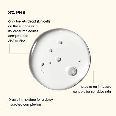 Skin Refining Mild PHA Toner with 8% PHA for Gentle Exfoliation
