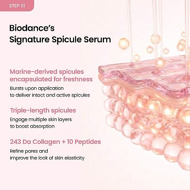 Biodance Bio Collagen Real Deep Spicule 2 Step Mask - 4 Pack for Glow & Pore Care