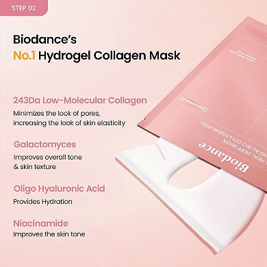Biodance Bio Collagen Real Deep Spicule 2 Step Mask - 4 Pack for Glow & Pore Care