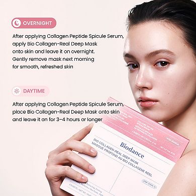 Biodance Bio Collagen Real Deep Spicule 2 Step Mask - 4 Pack for Glow & Pore Care